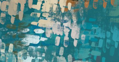 Soyut arka plan sanatı. 2D çizim. Etkileyici yağlı boya resim. Tuvalde fırça darbeleri. Modern sanat. Çok renkli arkaplan. Çağdaş sanat. İfade. Sanatsal dijital palet.