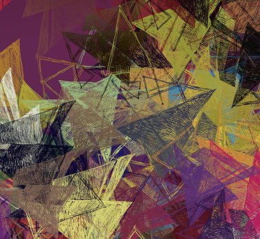 Soyut arka plan sanatı. 2D çizim. Etkileyici yağlı boya resim. Tuvalde fırça darbeleri. Modern sanat. Çok renkli arkaplan. Çağdaş sanat. İfade. Sanatsal dijital palet.