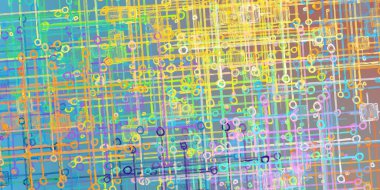 Soyut arka plan sanatı. 2D çizim. Etkileyici yağlı boya resim. Tuvalde fırça darbeleri. Modern sanat. Çok renkli arkaplan. Çağdaş sanat. İfade. Sanatsal dijital palet.