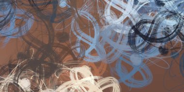 Soyut arka plan sanatı. 2D çizim. Etkileyici yağlı boya resim. Tuvalde fırça darbeleri. Modern sanat. Çok renkli arkaplan. Çağdaş sanat. İfade. Sanatsal dijital palet.