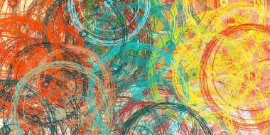Soyut arka plan sanatı. 2D çizim. Etkileyici yağlı boya resim. Tuvalde fırça darbeleri. Modern sanat. Çok renkli arkaplan. Çağdaş sanat. İfade. Sanatsal dijital palet.