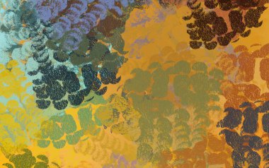 Soyut arka plan sanatı. 2D çizim. Etkileyici yağlı boya resim. Tuvalde fırça darbeleri. Modern sanat. Çok renkli arkaplan. Çağdaş sanat. İfade. Sanatsal dijital palet.