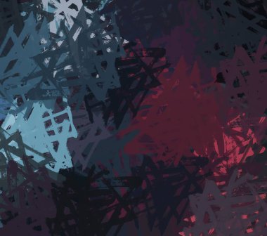 Soyut arka plan sanatı. 2D çizim. Etkileyici yağlı boya resim. Tuvalde fırça darbeleri. Modern sanat. Çok renkli arkaplan. Çağdaş sanat. İfade. Sanatsal dijital palet.