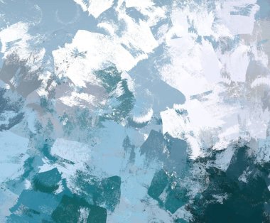 Soyut arka plan sanatı. 2D çizim. Etkileyici yağlı boya resim. Tuvalde fırça darbeleri. Modern sanat. Çok renkli arkaplan. Çağdaş sanat. İfade. Sanatsal dijital palet.