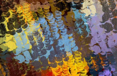 Soyut arka plan sanatı. 2D çizim. Etkileyici yağlı boya resim. Tuvalde fırça darbeleri. Modern sanat. Çok renkli arkaplan. Çağdaş sanat. İfade. Sanatsal dijital palet.