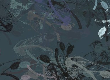 Soyut arka plan sanatı. 2D çizim. Etkileyici yağlı boya resim. Tuvalde fırça darbeleri. Modern sanat. Çok renkli arkaplan. Çağdaş sanat. İfade. Sanatsal dijital palet.