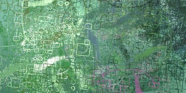 Soyut arka plan sanatı. 2D çizim. Etkileyici yağlı boya resim. Tuvalde fırça darbeleri. Modern sanat. Çok renkli arkaplan. Çağdaş sanat. İfade. Sanatsal dijital palet.