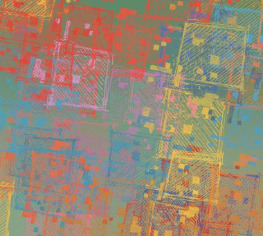 Soyut arka plan sanatı. 2D çizim. Etkileyici yağlı boya resim. Tuvalde fırça darbeleri. Modern sanat. Çok renkli arkaplan. Çağdaş sanat. İfade. Sanatsal dijital palet.