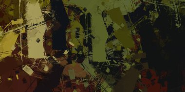 Soyut arka plan sanatı. 2D çizim. Etkileyici yağlı boya resim. Tuvalde fırça darbeleri. Modern sanat. Çok renkli arkaplan. Çağdaş sanat. İfade. Sanatsal dijital palet.