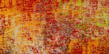 Soyut arka plan sanatı. 2D çizim. Etkileyici yağlı boya resim. Tuvalde fırça darbeleri. Modern sanat. Çok renkli arkaplan. Çağdaş sanat. İfade. Sanatsal dijital palet.