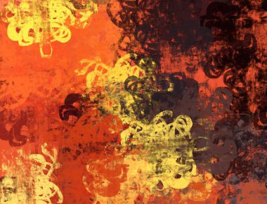 Soyut arka plan sanatı. 2D çizim. Etkileyici yağlı boya resim. Tuvalde fırça darbeleri. Modern sanat. Çok renkli arkaplan. Çağdaş sanat. İfade. Sanatsal dijital palet.