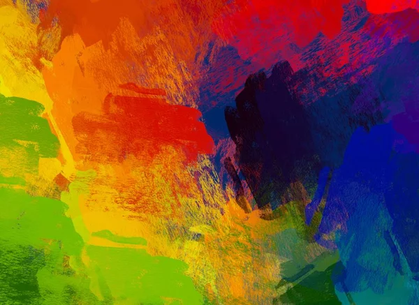 Arte Fondo Abstracto Ilustración Pintura Óleo Expresiva Pinceladas Sobre Lienzo — Foto de Stock