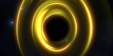 Soyut arka plan sanatı. Karanlık arka planda neon çember. Sanatsal dijital palet.