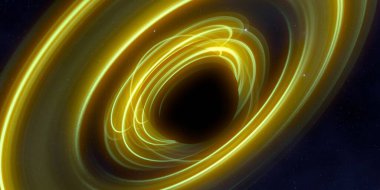 Soyut arka plan sanatı. Karanlık arka planda neon çember. Sanatsal dijital palet.