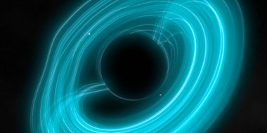 Soyut arka plan sanatı. Karanlık arka planda neon çember. Sanatsal dijital palet.