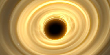 Soyut arka plan sanatı. Siyah arka planda neon halkalar. Uzay temalı sanatsal dijital arkaplan.