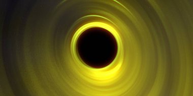 Soyut arka plan sanatı. Siyah arka planda neon halkalar. Uzay temalı sanatsal dijital arkaplan.