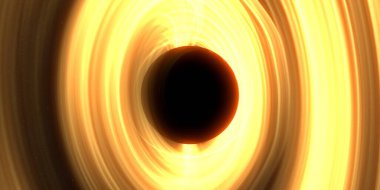 Soyut arka plan sanatı. Karanlık arka planda neon çember. Uzay temalı sanatsal dijital arkaplan.