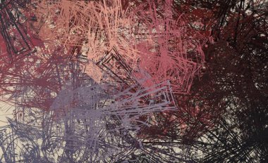 Soyut rastgele şekiller. 2D illüstrasyon arka planı. Düz beton duvarda sanatsal modern sanat kalıpları. Kabataslak boyalı yüzey. El yapımı fırça darbeleri.