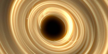 Soyut arka plan sanatı. Siyah arka planda neon halkalar. Uzay temalı sanatsal dijital arkaplan.