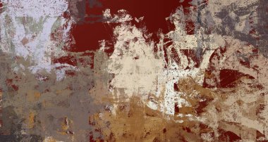 Soyut arka plan sanatı. 2D çizim. Etkileyici yağlı boya resim. Tuvalde fırça darbeleri. Modern sanat. Çok renkli arkaplan. Çağdaş sanat. İfade. Sanatsal dijital palet.