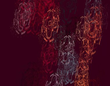 Soyut rastgele şekiller. 2D illüstrasyon arka planı. Düz beton duvarda sanatsal modern sanat kalıpları. Kabataslak boyalı yüzey. El yapımı fırça darbeleri.