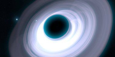 Soyut arka plan sanatı. Siyah arka planda neon halkalar. Uzay temalı sanatsal dijital arkaplan.