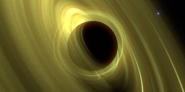 Soyut arka plan sanatı. Siyah arka planda neon halkalar. Uzay temalı sanatsal dijital arkaplan.