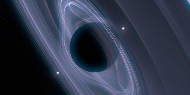 Soyut arka plan sanatı. Karanlık arka planda neon çember. Uzay temalı sanatsal dijital arkaplan.