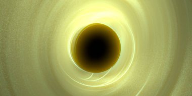 Soyut arka plan sanatı. Siyah arka planda neon halkalar. Uzay temalı sanatsal dijital arkaplan.