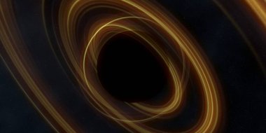 Soyut arka plan sanatı. Karanlık arka planda neon çember. Uzay temalı sanatsal dijital arkaplan.