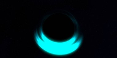 Soyut arka plan sanatı. Siyah arka planda neon halkalar. Uzay temalı sanatsal dijital arkaplan.