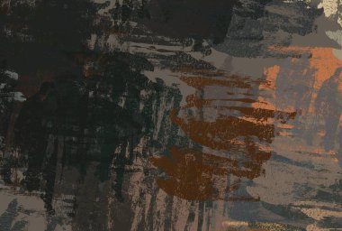 Soyut rastgele şekiller. 2D illüstrasyon arka planı. Düz beton duvarda sanatsal modern sanat kalıpları. Kabataslak boyalı yüzey. El yapımı fırça darbeleri.