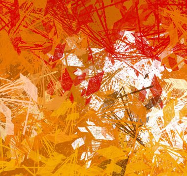 Soyut rastgele şekiller. 2D illüstrasyon arka planı. Düz beton duvarda sanatsal modern sanat kalıpları. Kabataslak boyalı yüzey. El yapımı fırça darbeleri.