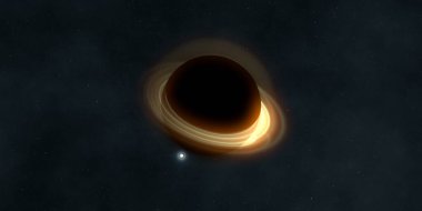 Soyut arka plan sanatı. Siyah arka planda neon halkalar. Uzay temalı sanatsal dijital arkaplan.