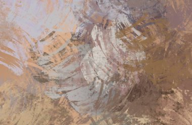 Soyut arka plan sanatı. 2D çizim. Etkileyici yağlı boya resim. Tuvalde fırça darbeleri. Modern sanat. Çok renkli arkaplan. Çağdaş sanat. İfade. Sanatsal dijital palet.