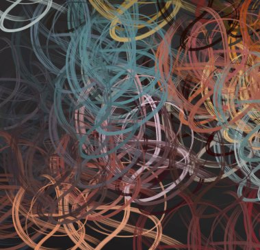 Soyut arka plan sanatı. 2D çizim. Etkileyici yağlı boya resim. Tuvalde fırça darbeleri. Modern sanat. Çok renkli arkaplan. Çağdaş sanat. İfade. Sanatsal dijital palet.