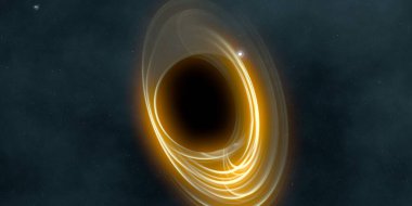 Soyut arka plan sanatı. Siyah arka planda neon halkalar. Uzay temalı sanatsal dijital arkaplan.