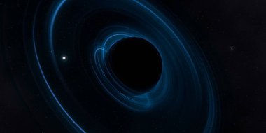 Soyut arka plan sanatı. Siyah arka planda neon halkalar. Uzay temalı sanatsal dijital arkaplan.