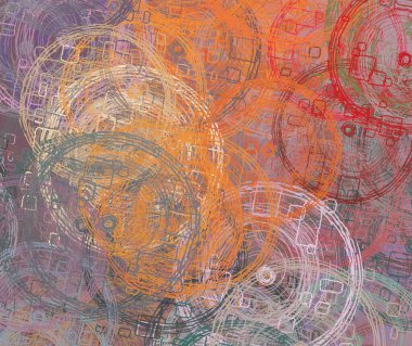 Soyut arka plan sanatı. 2D çizim. Etkileyici yağlı boya resim. Tuvalde fırça darbeleri. Modern sanat. Çok renkli arkaplan. Çağdaş sanat. İfade. Sanatsal dijital palet.