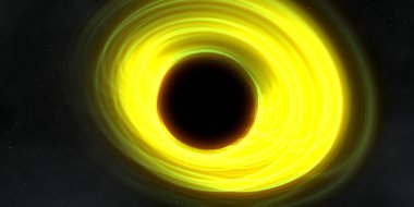 Soyut arka plan sanatı. Siyah arka planda neon halkalar. Uzay temalı sanatsal dijital arkaplan.