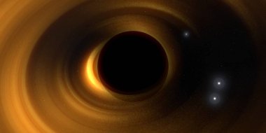 Soyut arka plan sanatı. Siyah arka planda neon halkalar. Uzay temalı sanatsal dijital arkaplan.