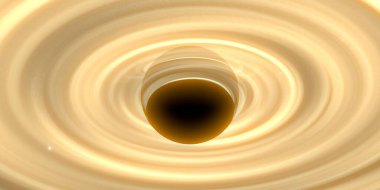 Soyut arka plan sanatı. Karanlık arka planda neon çember. Uzay temalı sanatsal dijital arkaplan.