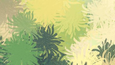 Soyut rastgele şekiller. 2D illüstrasyon arka planı. Düz beton duvarda sanatsal modern sanat kalıpları. Kabataslak boyalı yüzey. El yapımı fırça darbeleri.