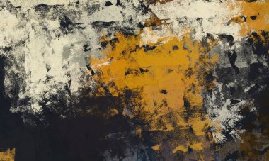 Soyut arka plan sanatı. 2D çizim. Etkileyici yağlı boya resim. Tuvalde fırça darbeleri. Modern sanat. Çok renkli arkaplan. Çağdaş sanat. İfade. Sanatsal dijital palet.