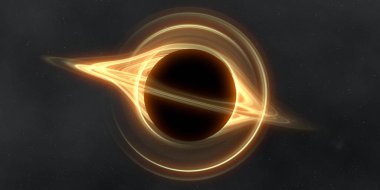Soyut arka plan sanatı. Siyah arka planda neon halkalar. Uzay temalı sanatsal dijital arkaplan.