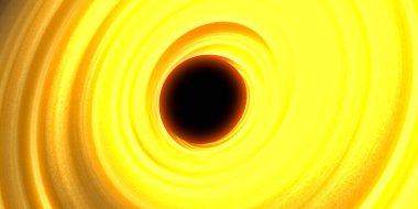 Soyut arka plan sanatı. Siyah arka planda neon halkalar. Uzay temalı sanatsal dijital arkaplan.