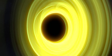 Soyut arka plan sanatı. Siyah arka planda neon halkalar. Uzay temalı sanatsal dijital arkaplan.