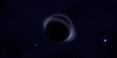 Soyut arka plan sanatı. Siyah arka planda neon halkalar. Uzay temalı sanatsal dijital arkaplan.