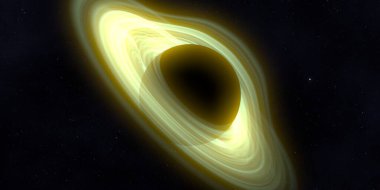 Soyut arka plan sanatı. Siyah arka planda neon halkalar. Uzay temalı sanatsal dijital arkaplan.